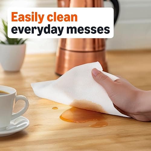 Amazon Basics 2-Ply Flex-Sheets Paper Towels, 12 Basics Rolls = 40 Regular Rolls, Everyday Value with 150 Sheets per Roll, Packaging May Vary thumbnail 6