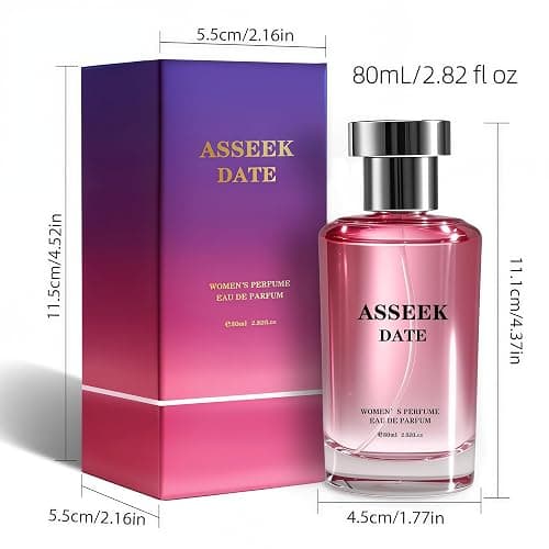 ASSEEK Luxury Perfume for Women, 80ml / 2.82 fl oz, Upgraded Long-Lasting Pistachio Vanilla Fragrance, Creamy Sweet Floral Scent with Almond & Jasmine Notes, Suitable for dates, parties, or as a gift. thumbnail 9