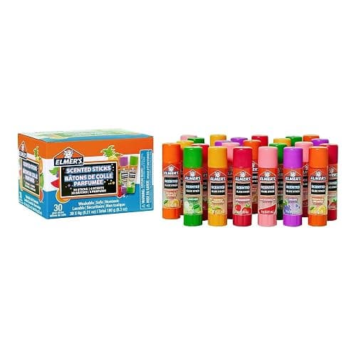 Elmer's Scented Glue Sticks, Washable, Clear, Assorted Scents, 6 Grams, 30 Count - Kids Activity, Birthday Fun, Stocking Stuffer, Vision Board, #1 Teacher Brand thumbnail 2
