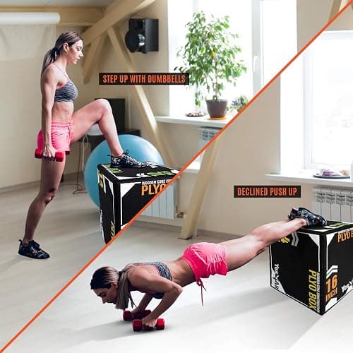 Yes4All 3-in-1 Soft-Padded Plyo Box With Wooden Core, Non-Slip Multi-Use Cushioned Plyometric Jump Box with Vinyl Cover for Jumping, Conditioning, Strength Training thumbnail 6
