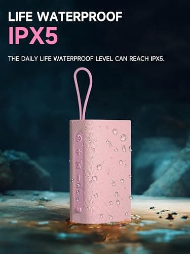 PEICHENG Speaker, Portable Wireless Bluetooth Speakers, Waterproof Loud Stereo Sound with RGB Lights TWS Paire Long Playtime for Home/Party/Outdoor, Electronic Gadgets(1PCS, Pink) thumbnail 7