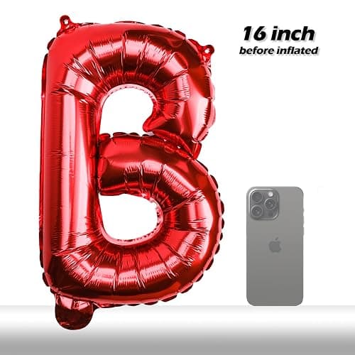 [85 PCS] 16" Red Letter Number Balloons, Happy Birthday & 2 Sets of A-Z 0-9, Foil Mylar Aluminum Hanging Alphabet for Valentine's Day Anniversary Graduation New Year eve Birthday Party Decorations thumbnail 6