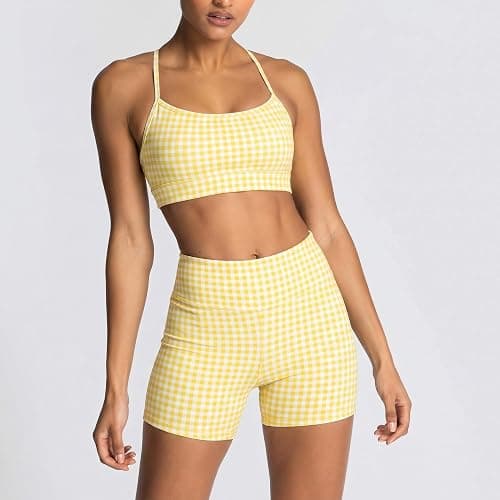2 Pieces Workout Sets for Women Yoga Pilates Outfits Gym Matching Sets | Sports Bra High Waisted Shorts Two Piece Sets Matching Workout Sets, Yoga Active Wear Outfits thumbnail 3