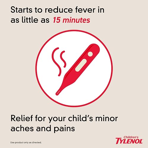 Children's Tylenol Chewables, 160 mg Acetaminophen, Grape, 24 ct | Pain Reliever & Fever Reducer, Cold + Flu Symptoms, Headache, Sore Throat & Toothache thumbnail 5
