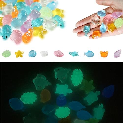 DJDIRY 27 Pieces Mini Resin Ocean Animals, Growing Marine Life Set with Starfish, Turtles, Corals for DIY Fish Tank Decorations - Image 1