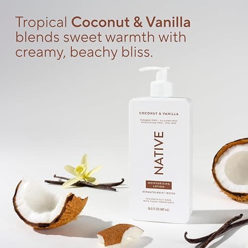 Native Body Lotion, Coconut & Vanilla, 48-Hour Hydration for Dry & Sensitive Skin, Made with Plant-Based Moisturizers like Shea Butter, Silicone & Paraben Free, 16.5 fl oz thumbnail 4