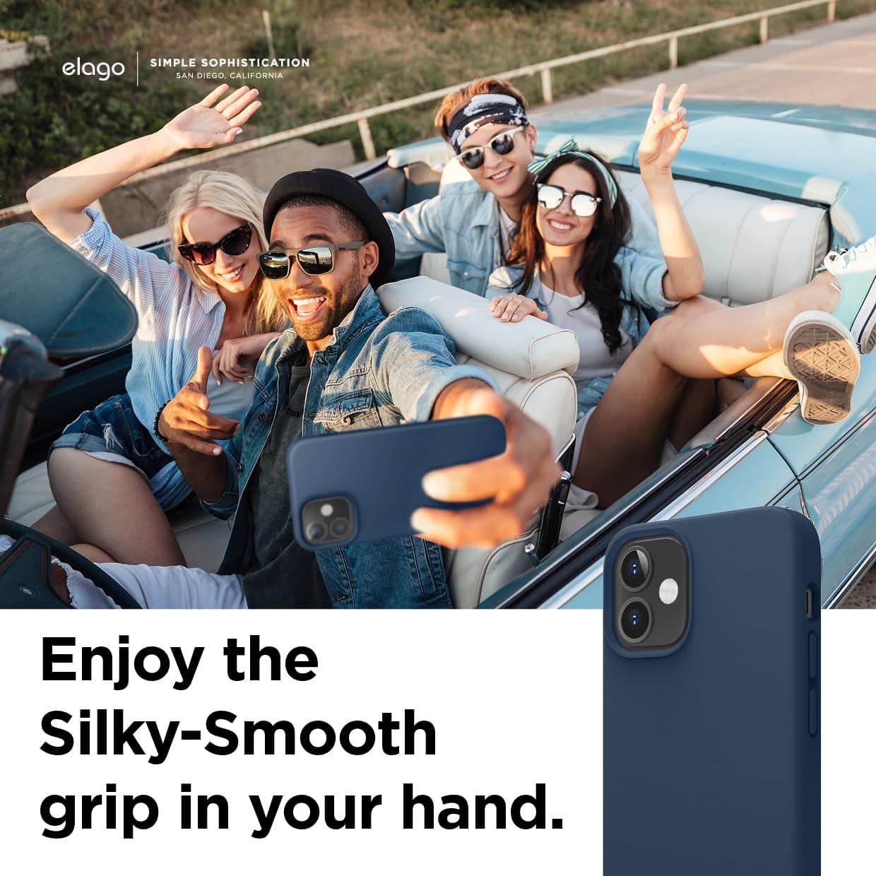 elago Liquid Silicone Case Designed for iPhone 12 Mini (5.4"), Premium Silicone, Full Body Protection : 3 Layer Shockproof Cover Case (Pacific Blue) thumbnail 6