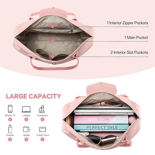 KALIDI Tote Bag for Women Nylon Top-Handle Purse,Shoulder Hobo handBag with Zipper Leisure Foldable Weekend thumbnail 4