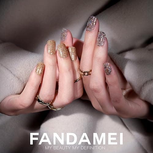 FANDAMEI Press on Nails, 24 Colors 576PCS Press on Nails Short, Matte Glossy Press on Nails Short Square. Glitter Press on Nails Short Round. Natural Fit Lightweight Fake Nails Natural for Nail Art thumbnail 3
