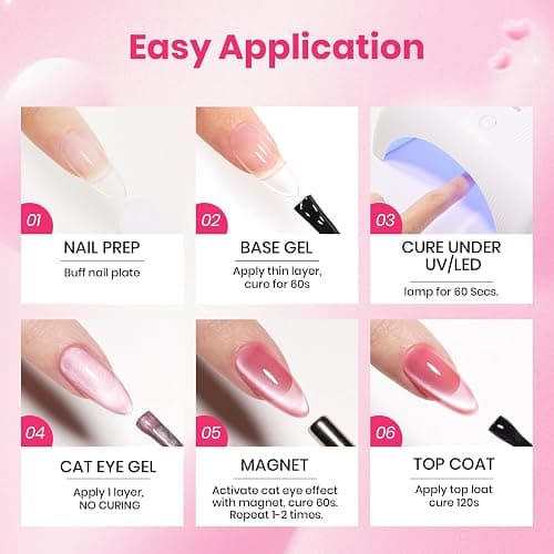 Beetles Pink Gel Polish Set, 25 Colors Red Purple Glitter Love's Prism Soak Off Kit with Base Top Coat& Nail Tools, Salon DIY Manicure Gift for Women thumbnail 6