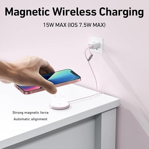 BENFEI Magnetic Wireless Charger 15w Compatile with MagSafe Charger/iPhone 16/16 Pro/16 Plus/16 Pro Max/iPhone 15 Pro Max Plus/iPhone 14 13 12 Series, Wireless Mag Safe Charging Pad, Mag Charger thumbnail 2