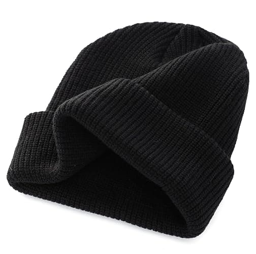Connectyle Classic Double Layer Knit Beanie Hat Warm Thick Acrylic Winter Hats Daily Cuffed Beanies Watch Hat for Men Women thumbnail 4