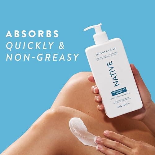 Native Body Lotion Contains Naturally Derived Plant-Based Moisturizers for Women and Men | Restores Dry Skin, Sea Salt & Cedar, 16.5 fl oz thumbnail 8