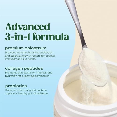 Bloom Nutrition Bovine Colostrum Powder with Vitamin B-12 for Gut Health, Immune Support, Hair Growth & Beauty Supplement | Unflavored, 25 Servings thumbnail 5
