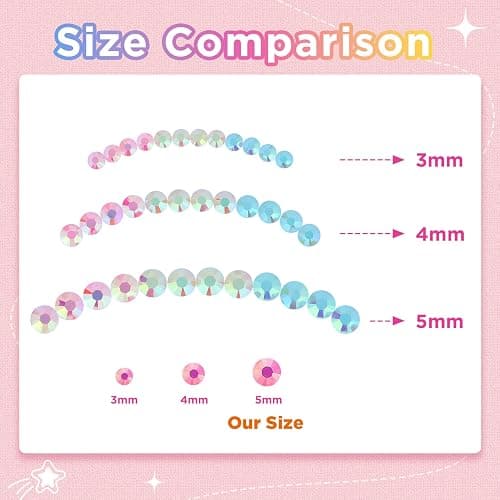Zefy 40 Colors Resin Jelly Rhinestones for Bedazzling, 5mm 10000 Pcs Flatback Gems for Crafting, Bedazzling Kit with 3Pcs B7000 Glue for Clothing Shoes Nail Book Diamond Art thumbnail 7