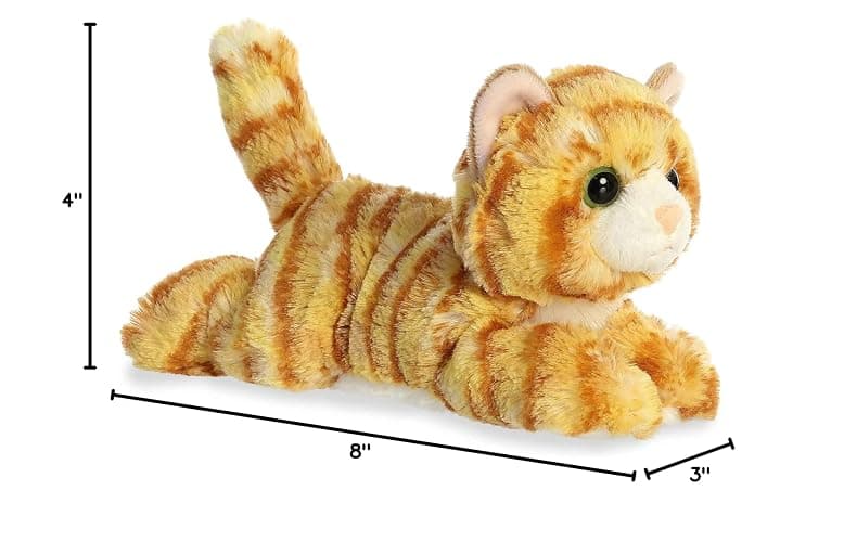 Aurora® Adorable Mini Flopsie™ Ginger Cat™ Stuffed Animal - Mini Companions Ready for Playful Adventures - for Kids All Ages, Toddlers, Adults, and Families - Orange 8 Inches thumbnail 2