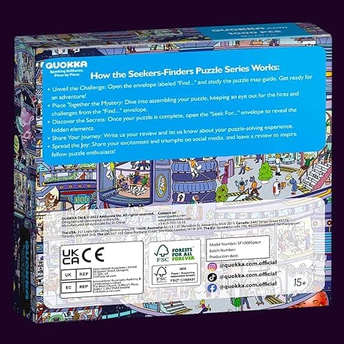 QUOKKA 1000 Piece Jigsaw Puzzle for Adults Galactic Tails – Premium Box Packaging with Extra Fun Challenges - Stunning Galaxy Dog Puzzle - Perfect for Relaxation & Creativity & Gift Giving thumbnail 9