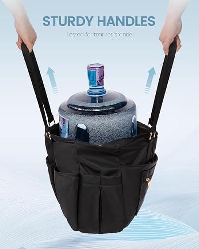 LOVEVOOK Laptop Tote Bag for Women Work, Teacher Tote Bag Nurse Bag With Large Cup Holder, Utility Professional Computer Bag For Work/Travel/College/Daily, Large Purse Handbag With Multi Pockets thumbnail 5