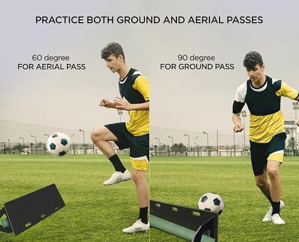 ZivPlay Soccer Rebounder Board Soccer Wall Kick Back Trainer with 2 Rebound Angles for Ball Passing and Bounce Back Training thumbnail 3