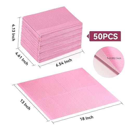 Makartt Disposable Nail Mats: 50 Pcs 3-Layer Absorbent Nail Table Pads with PE Backing, 18 x 13 Inch Nail Desk Protection for Manicure, Pedicure, Acrylic Gel Practice, Salon Home DIY, Pink thumbnail 7