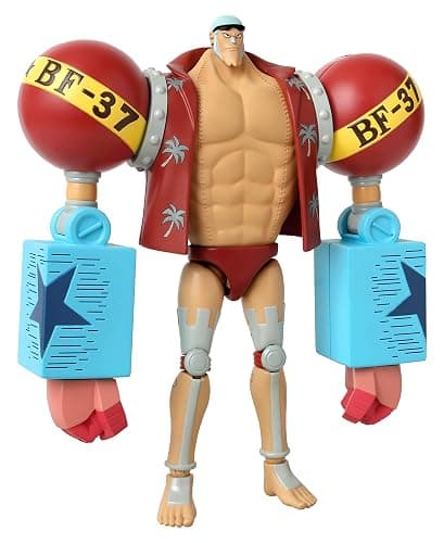 BANDAI One Piece Figures Franky Action Figure | Articulated 17cm Figure with Accessory Display Stand | Pirate Toys Gift thumbnail 8