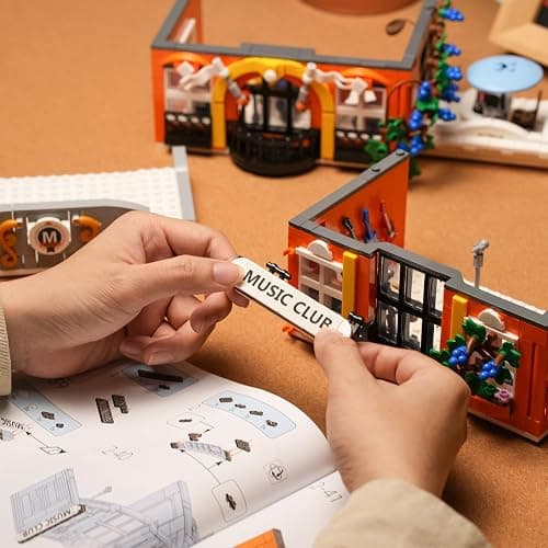 ENJBRICK Flowers City Jazz Club Building Sets for Adutls, Architecture House Building Kit for Boys and Girls 8-14 Years 1683 PCS thumbnail 6