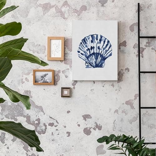 Coastal Granddaughter Decor, Coastal Grandma Wall Art, Beach Room Decor for Teen Girls, Cowgirl Western Wall Art,Navy Blue Beachy Bedroom Bathroom Dorm Room, Seashell 11x14 Inches thumbnail 3