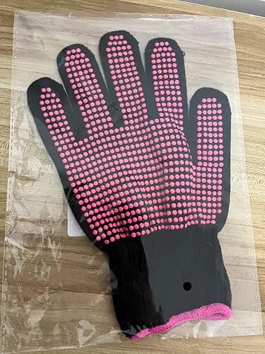 Professional Heat Resistant Glove Non Slip Silicone Bump for Hair Styling Heat Blocking for Curling, Flat Iron and Curling Wand Suitable for Left and Right Hands, 1 Piece thumbnail 9