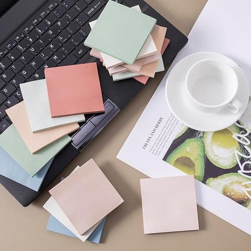 (16 Pack) Sticky Notes 3x3, Vintage Colors, Sticky Pads, Recyclable, Easy to Stick for Home, Office, Notebook thumbnail 5