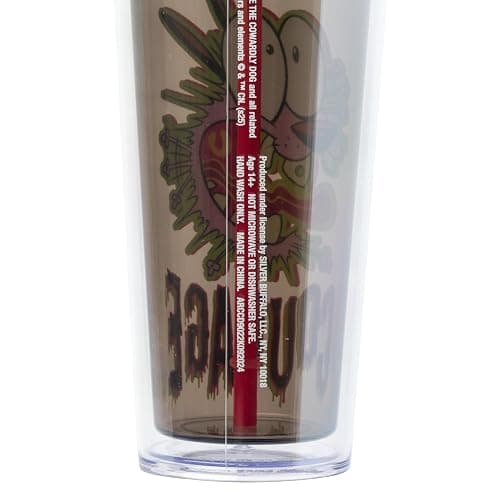 Silver Buffalo Courage the Cowardly Dog Scared Nostalgic Cartoons 3D Sculpted Drip Tumbler, 26 Ounces thumbnail 4