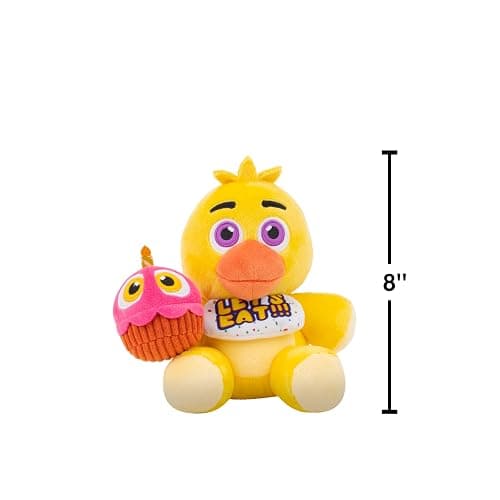 Jazwares Five Nights at Freddy’s Classic Chica Plush - 8-Inch Stuffie with Soft Material and Glow-in-The-Dark Eyes thumbnail 2