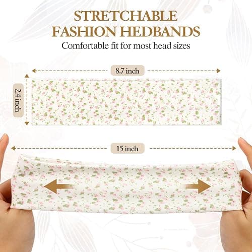 Gift for Women 8pcs Fashion Headband: Headbands for Women Girls Stocking Stuffers Birthday Gift Soft Fabric Hairbands Hair Styling Accessories Valentines Day Gifts for Her Woman Teen Girls Wife Sister thumbnail 5