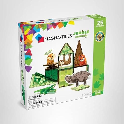 MAGNA-TILES Jungle Animals 25-Piece Magnetic Construction Set, The ORIGINAL Magnetic Building Brand thumbnail 8