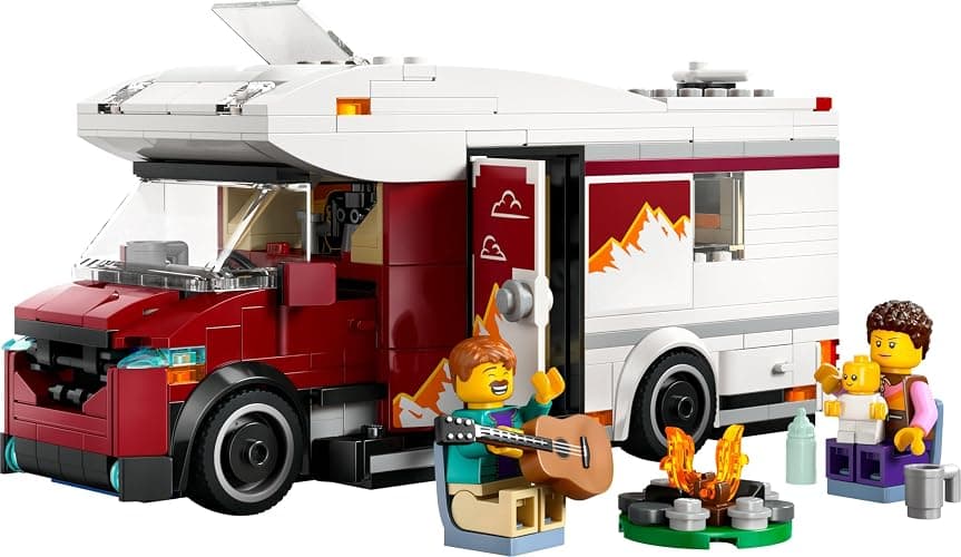 LEGO City Abenteuer-Wohnmobil - Wohnwagen Spielzeug für Jungen und Mädchen ab 6 Jahren - Inkl. 3 Minifiguren und Camping Zubehör - Geschenkidee zum Geburtstag und für die Feiertage 60454 thumbnail 11