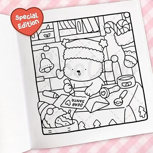 Cozy Christmas: The Cute and Relaxing Festive Colouring Book for Kids and Adults (Coco Wyo) thumbnail 7