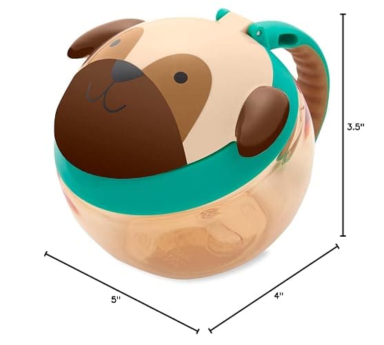 Skip Hop Baby Snack Container, Mealtime Snack Cup, Pug thumbnail 3