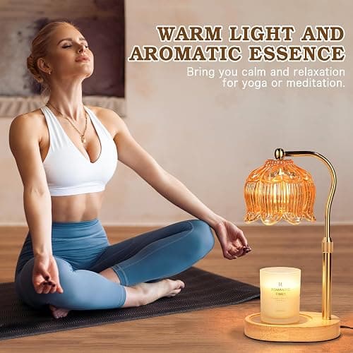 Funistree Christmas Birthday Gifts for Women, Candle Warmer Lamp with Timer & Height Adjustable, House Warming Gift for New Home Essentials, Gift for Mom Her Grandma, Flower Candle Warming Lamp thumbnail 6