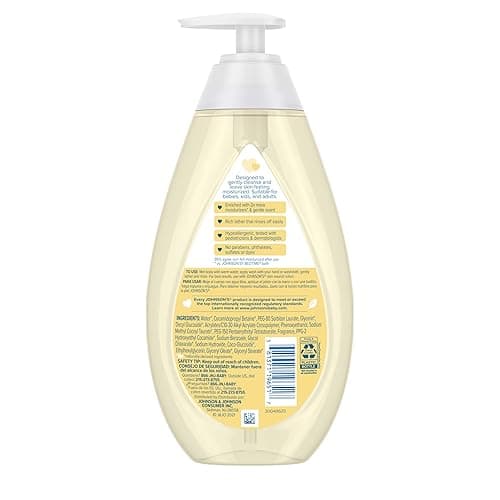 Johnson's Baby Skin Nourishing Moisture Baby Body Wash with Shea & Cocoa Butter, Hypoallergenic & Tear Free Baby Bath Wash, Paraben-, Dye-, Sulfate & Phthalate-Free, 20.3 fl. oz thumbnail 10