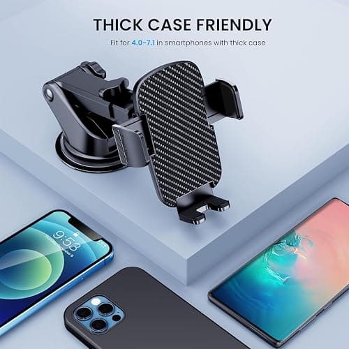 TICILFO Phone Holder for Car Phone Stand for Car Phone Holder Mount Automobile Cell Phone Holder Car Mount for iPhone Universal Car Dashboard Mount Fit All Phone thumbnail 7