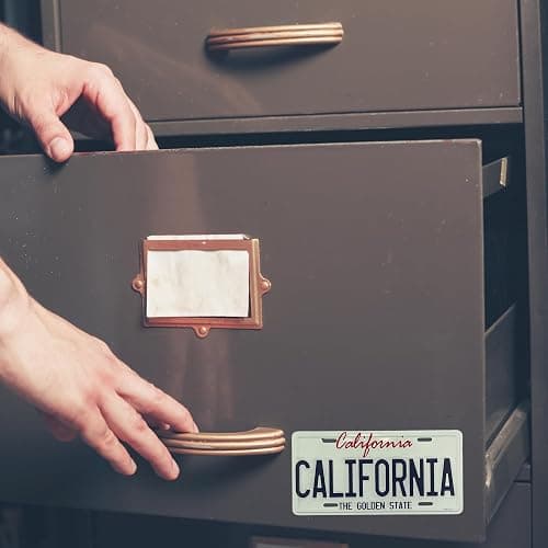 California License Plate Magnet, Mini Magnetic Replica Decoration for Fridge or Office, 1.75 by 3.5 Inches thumbnail 3