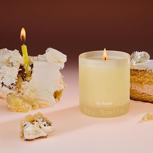 Boy Smells So Vanilla Candle - 8.5 oz - Aromatic Candle for Home with Almond Blossom, Vanilla and Amber - Up to 50-Hour Burn - Cotton Wick thumbnail 6