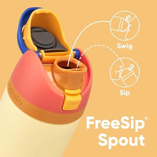 Owala Kids FreeSip Insulated Stainless Steel Water Bottle with Straw for Sports, Travel, and School, BPA-Free Sports Water Bottle, 16 oz, Misty Horizons thumbnail 2
