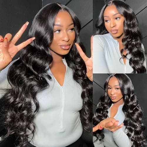 Body Wave Bundles Human Hair 14 16 18 Inch Unprocessed Brazilian Virgin | 3 Bundles Human Hair Extensions for Black Women Quick Weave Natural Black thumbnail 7
