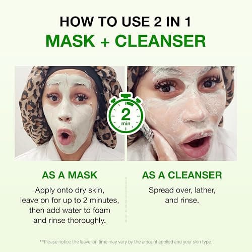 FULLY Green Tomato Pore Clay Mask Cleanser for Deep Cleansing, 4.05 fl oz | Clay Pack Cleanser for Deep Pore Cleansing, Blackhead & Sebum Control, Gentle Korean Face Wash for Oily & Combination Skin thumbnail 5