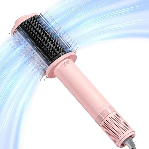 TYMO 4.0 Hair Blow Dryer Brush, Lightweight Ionic Blowout Hair Dryer Brush | 3X Faster Drying 5-in-1 Blowout Brush Adds Shine, Volume & Fullness for Anti-Frizz Straight, Curl & Blowout Style, Pink - Image 1