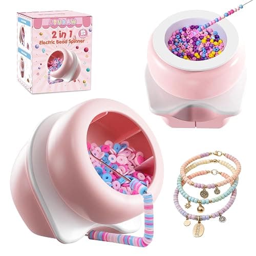 ETUDAW Electric Bead Spinner Tools, 2 in 1 Rechargeable Clay Bead Kit and Cordless Seed Bead Spinner for Jewelry Making, Automatic Bracelet Maker Machine, DIY Arts and Crafts Holiday Birthday Gifts - Image 1