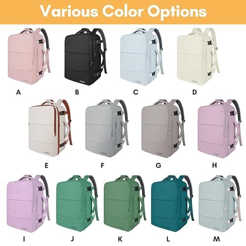 Taygeer Backpack for Women, College Backpack with Laptop Compartment & Shoe Pouch, 35l Travel Laptop Mochila Carry On Luggage, Airline Approved Personal Item Bag For Weekender Gym Hiking, Khaki White thumbnail 4