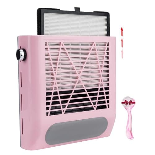 CoFashion Nail Dust Collector for Acrylic Nails Vacuum Machine, 80W Adjustable Vacuum, Electric Nails Filter for Manicure Nail Fan Dust Collector - Image 1