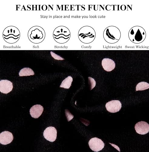 TERSE Polka Dot Headbands for Women Trendy Women Y2K Hair Accessories: Cute Head Bands for Women's Hair Fashion Hairbands 6PCS thumbnail 6