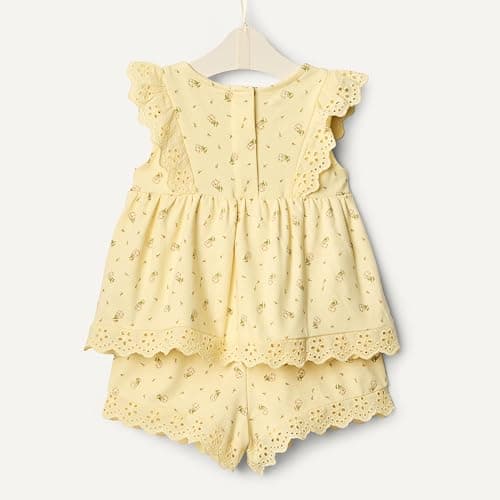 Amazon Essentials x Sofia Grainge Toddlers and Baby Girls' Eyelet Short & Top Set thumbnail 5
